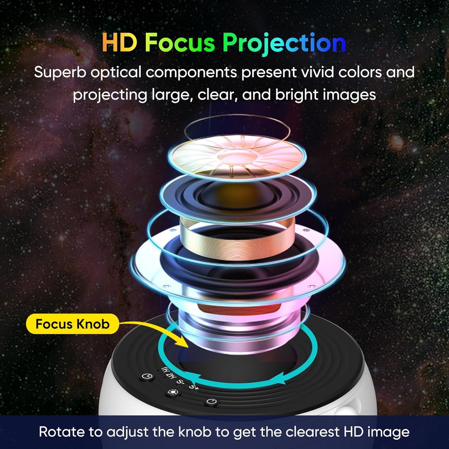 Galaxy Projector for Bedroom, Home Planetarium Projector Lamp,LED Space Galaxy Lamp, Room Decor for Kids Adults with 13 Planet Discs, Moon/Nebula/Night Light Star Projector with Timer